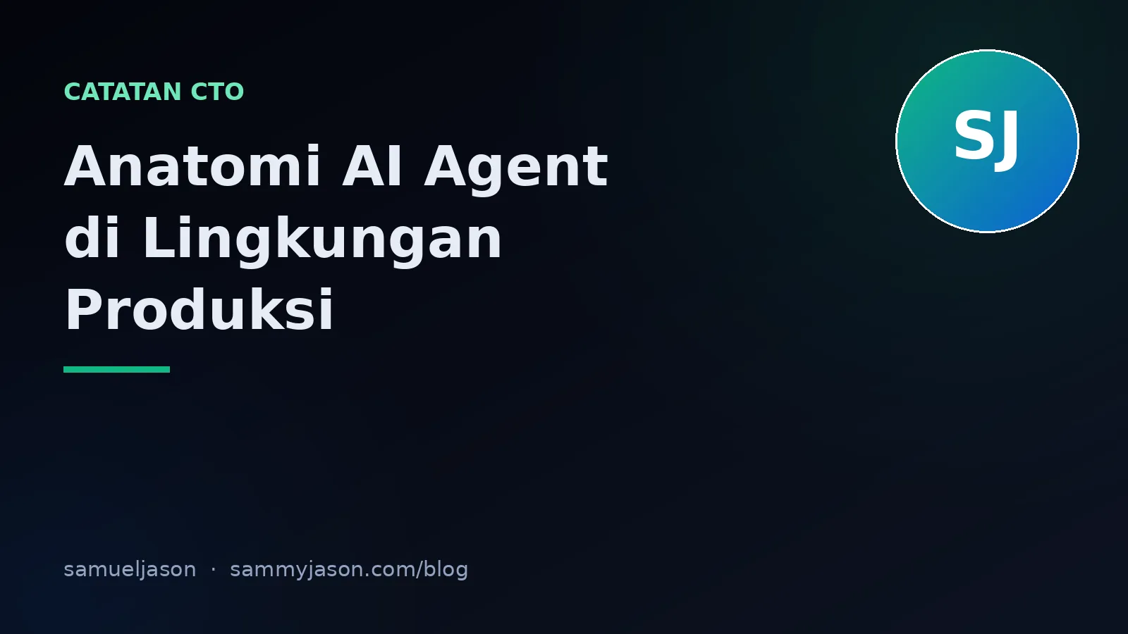 Ilustrasi artikel: Anatomi AI Agent di Lingkungan Produksi: Catatan Lapangan dari Meja Kerja ConextLab